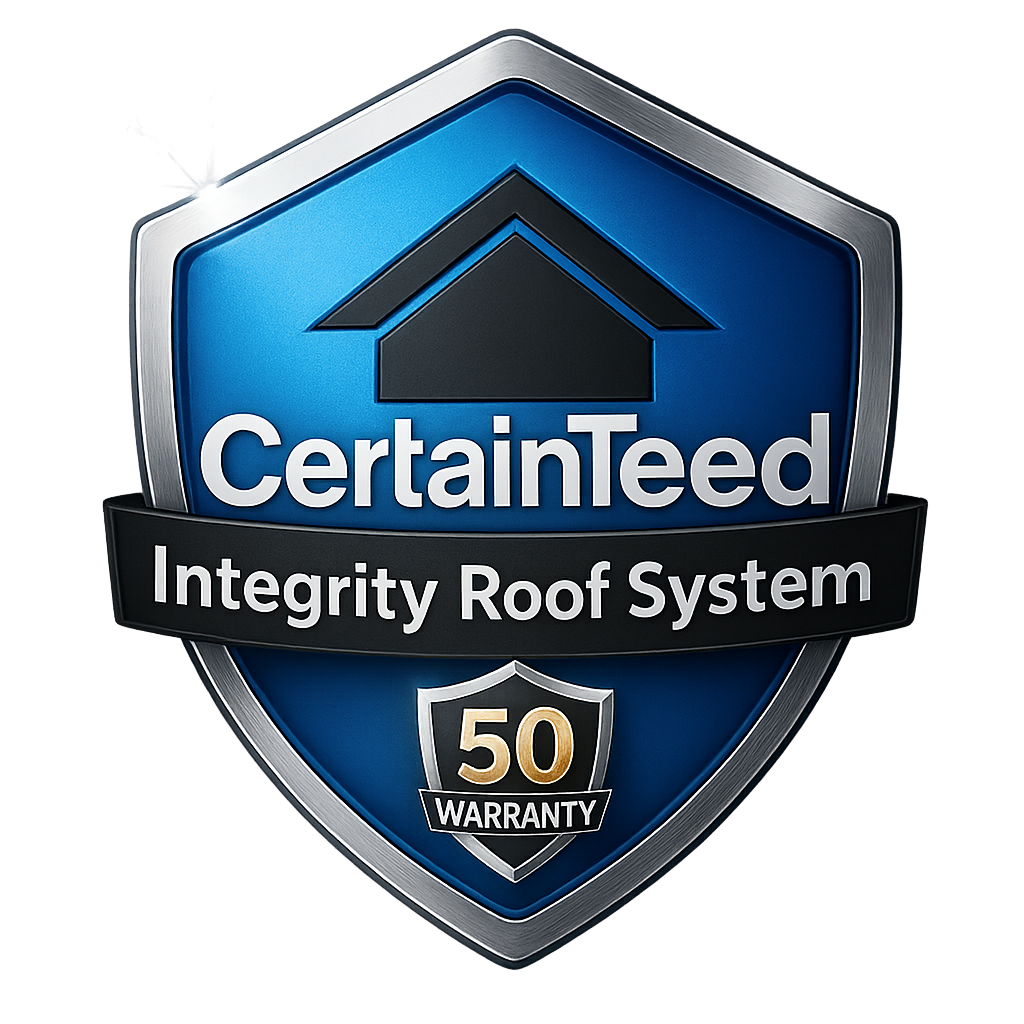 CertainTeed Integrity Roof System 50-year warranty badge