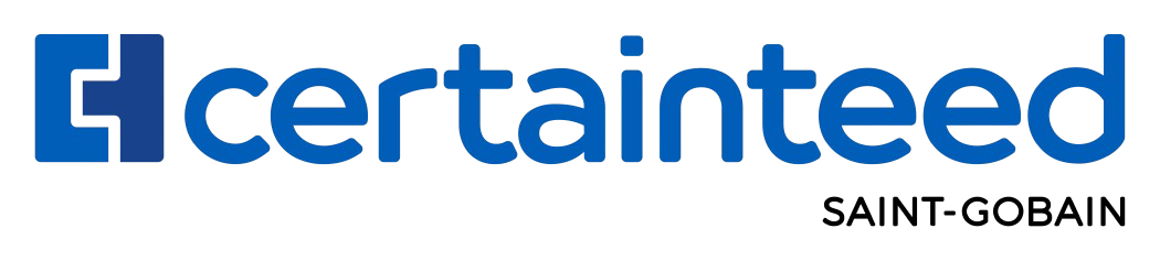 CertainTeed blue logo on black background
